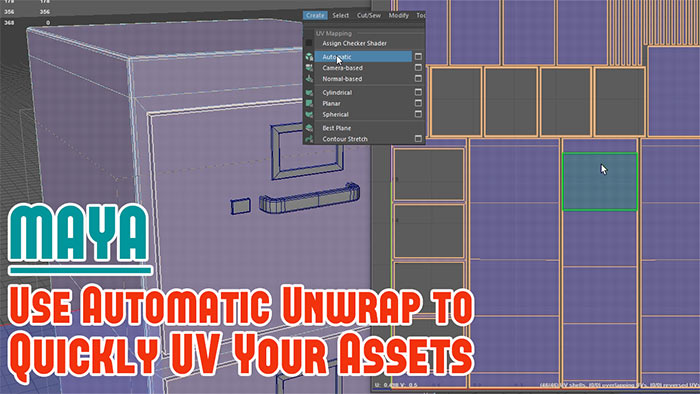 Maya: How to Properly Use Automatic Unwrap to Quickly UV Your Assets