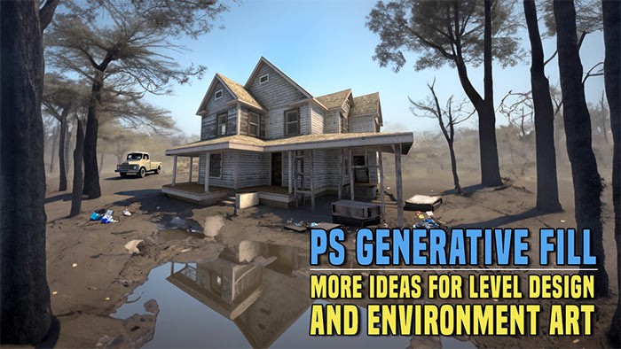 Tips and Tricks to Using Photoshop Generative Fill to Create Level Design and Environment Art Ideas