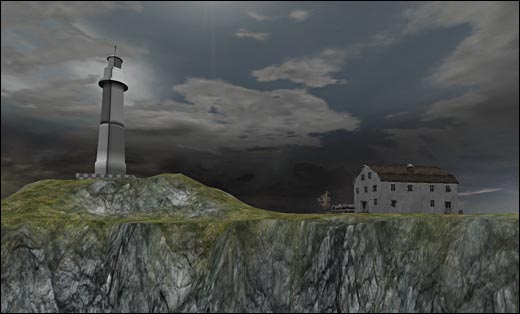 Imported lighthouse from Maya