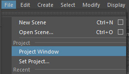File > Project Window