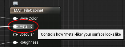 Metallic input