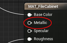 Empty Metallic input = material is non-metallic