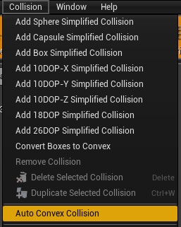 Collision > Auto Convex Collision