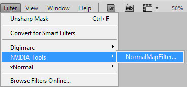 Filter > NVIDIA Tools > NormalMapFilter