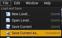 File > Save Current As