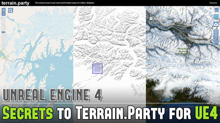 UE4: Secrets to Generating Real-World Heightmaps from Terrain.Party for UE4