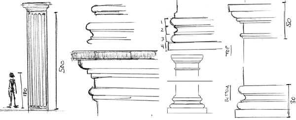 Pillar/column sketches