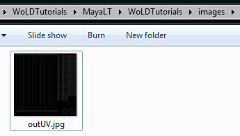 OutUV saved in Maya LT/Maya images folder