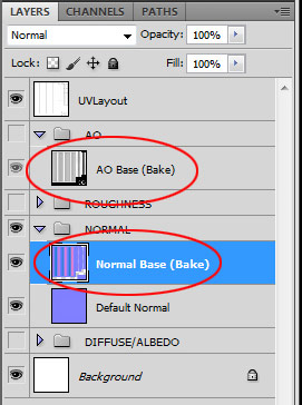 Normal and AO maps in Photoshop doc